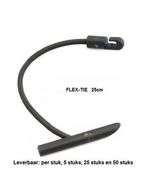 Spanner / Flex Tie 25 cm (per stuk, 5, 25 of 50 stuks) (Zwart of Blauw)