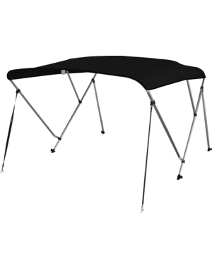  Biminitop 3-Boogs Zwart Zware Kwaliteit 600D
