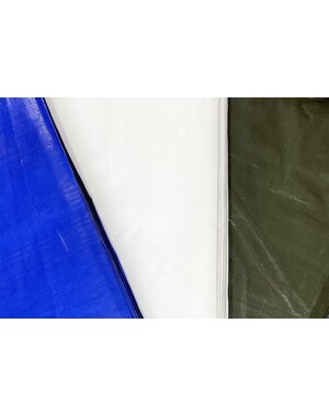 Sample van PE dekzeil 150gr/m2 - ca. 4x8 cm