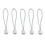 Ball bungee Spanner met bal - 15 cm x 5mm - per 5, 10 of 25 stuks  (Zwart of Wit)