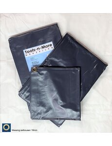  Dekzeil / Dekkleed / Bootzeil PVC 400 (420-430gr/m2)- 3,5 x 6 mtr - Donkergrijs met UV-Coating