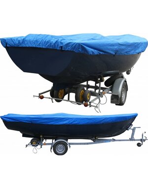  OPRUIMING: Bootzeil Open Boot 600D Luxe 400cm - 460cm x 200cm Blauw  - 2e keus
