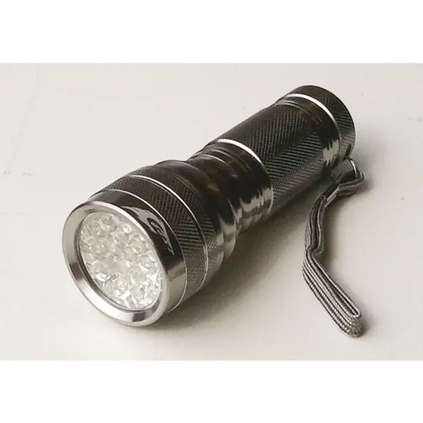 Aluminium Led Lamp met 19 Ultra Leds - incl. 3 AA batterijen
