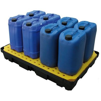 Paleta z tacą ociekową z tworzywa sztucznego 1200x800x175 mm z kratką