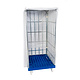 Pokrowiec ochronny do rollkontenera 730 x 820 x 1460 mm - biały z zamkami błyskawicznymi