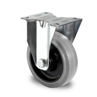 Zestaw kołowy o średnicy 125 mm z łożyskiem kulkowym - PA / guma