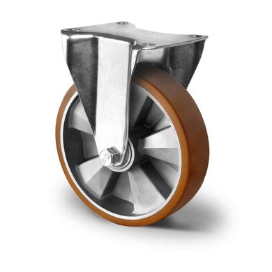 Zestaw kołowy 125 mm fi z podwójnym łożyskiem kulkowym - ALU / PU