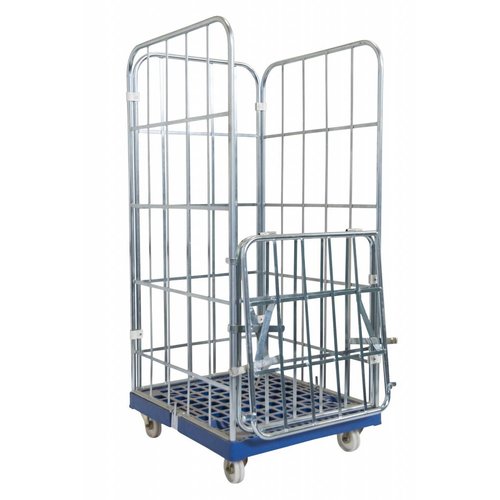 Kontener siatkowy 4 ścienny zatrzaskowy 810x720x1620mm koła fi 108 mm