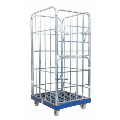 Kontener siatkowy 4 ścienny zatrzaskowy 810x720x1620mm koła fi 108 mm