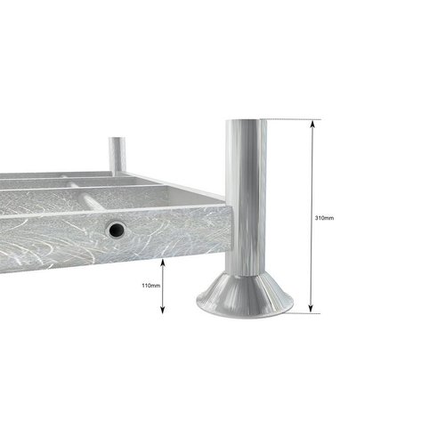 Metalowy regał magazynowy 1545x1180x310 mm - pojedynczy