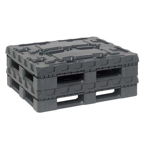 Skrzyniopaleta składana, 3 płozy, uchylna klapa 1227x1027x965 mm