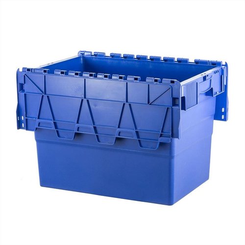 Plastikowy pojemnik z pokrywą na zawiasach 600x400x416 mm