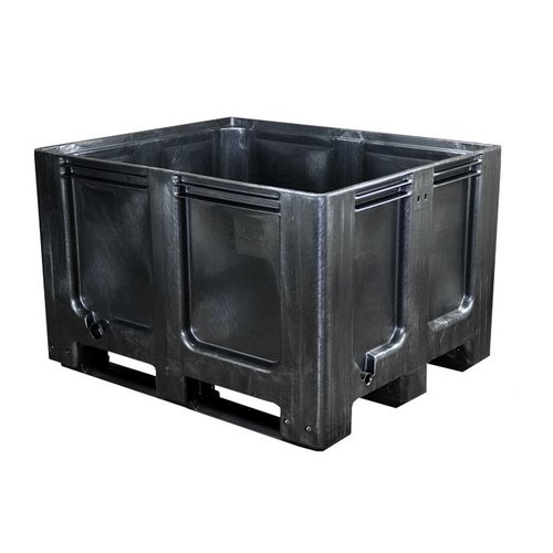 Skrzyniopaleta przemysłowa z recyklatu - 1200x1000x760 mm - 3 płozy