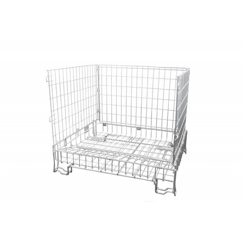 Składany pojemnik metalowy 1200x1000x1000 mm – druciany kosz magazynowy
