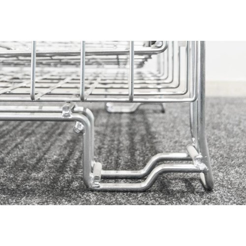 Składany pojemnik metalowy 1200x1000x1000 mm – druciany kosz magazynowy