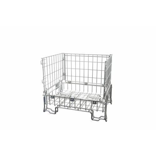 Składany pojemnik metalowy 800x600x700 mm – druciany kosz magazynowy