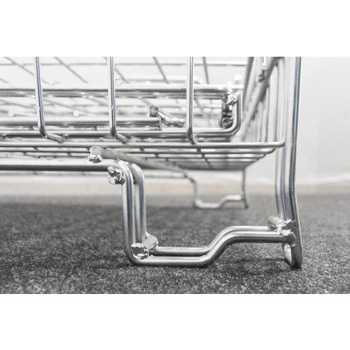 Składany pojemnik metalowy 800x600x700 mm – druciany kosz magazynowy