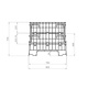Składany pojemnik metalowy 800x600x700 mm – druciany kosz magazynowy