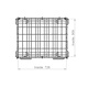 Składany pojemnik metalowy 800x600x700 mm – druciany kosz magazynowy