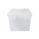 Pojemnik z pokrywą do ustawiania w stosy 600x400x320 mm - przezroczyste