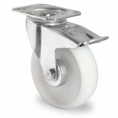 Koło o średnicy 108 mm z łożyskiem wałeczkowym i hamulcem - PP