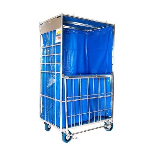 Wózek siatkowy pralniczy zamknięty z 4 stron, 900x665x1660 mm