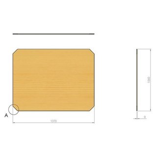 Płyta multipleks 1370x1040x9 mm - do pojedynczego regału mobilnego