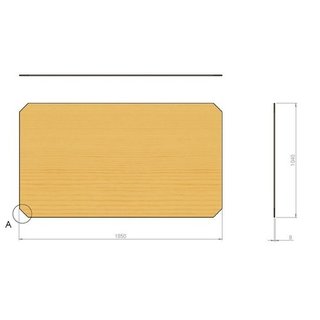 Płyta multipleks 1850x1040x9mm - do podwójnego regału mobilnego