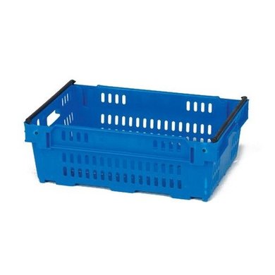 Ażurowy pojemnik z pałąkami do sztaplowania 600x400x200 mm, 35l