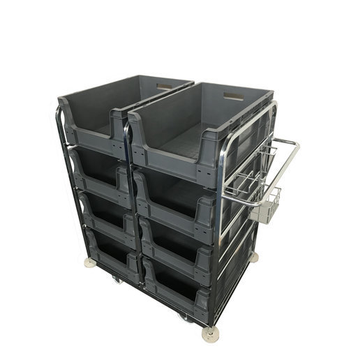 Wózek do kompletacji zamówień 1010x615x1170 mm z 8 pojemnikami Euro 600x400 mm