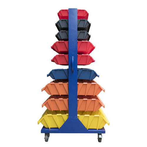 Regał na pojemniki warsztatowe - dwustronny