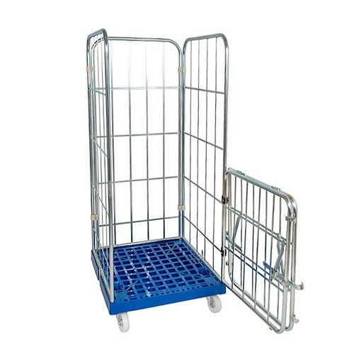 Kontener siatkowy 4 ścienny zatrzaskowy 810x720x1620mm koła fi 108 mm