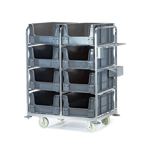 Wózek do kompletacji zamówień 1010x615x1170 mm z 8 pojemnikami Euro 600x400 mm