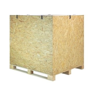 Skrzynia z zabudową z płyty OSB 1200x1000x1000mm, metalowe klamry