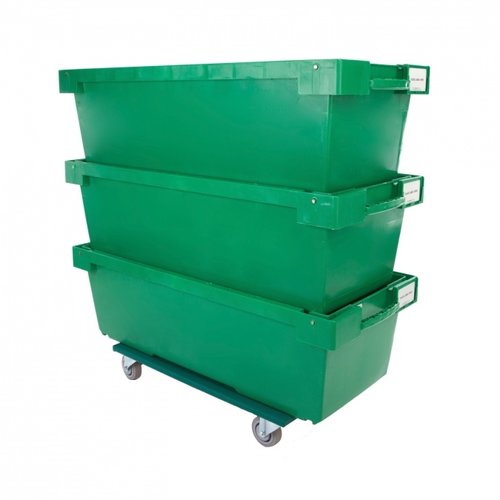 Plastikowy pojemnik gniazdowy z pałąkami 1160x480x342mm, używany