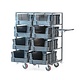 Wózek do kompletacji zamówień na 8 pojemników