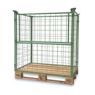Metalowa nadstawka paletowa siatkowa 1200x800x1200mm, uchylna klapa