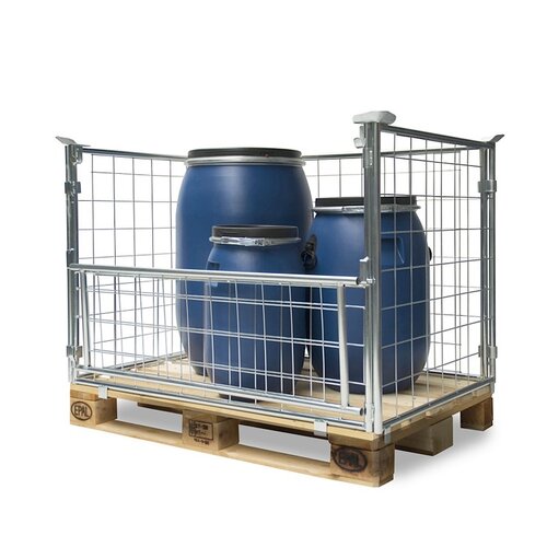 Metalowa nadstawka paletowa z drutu 1200x800x800mm, ocynkowana