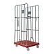 Wózek siatkowy 2-stronny zacisk z bramkami + pasy, 810x680x1680 mm