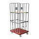Wózek siatkowy 2-stronny zacisk z bramkami + pasy, 810x680x1680 mm