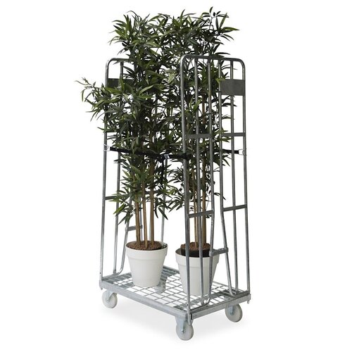 Kontener rolkowy 2-stronny AGF z bramkami mocującymi, 870x600x1690 mm