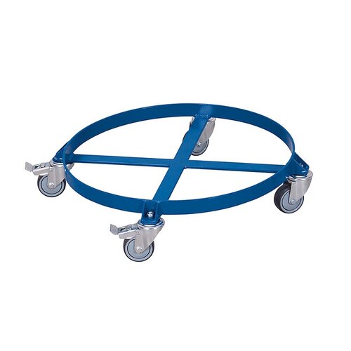 Wózek transportowy okrągły rolkowy 715x715x120 mm, metalowy, dno otwarte