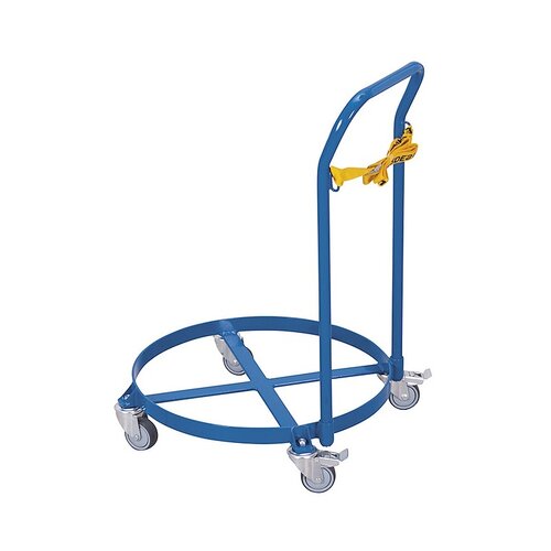 Wózek transportowy okrągły z uchwytem do pchania 715x715x930 mm, metalowy, dno otwarte