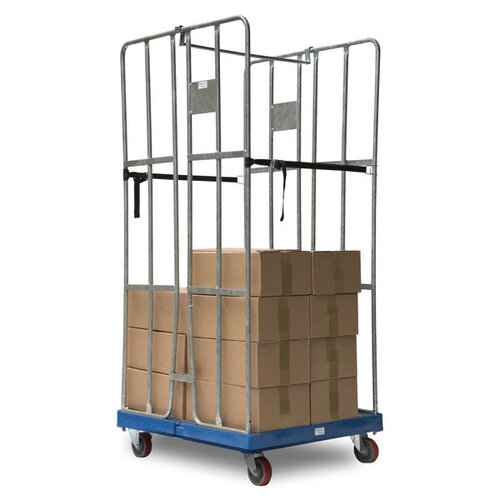 Kontener siatkowy 2-ścienny 810x720x1680 mm PP - ocynkowany