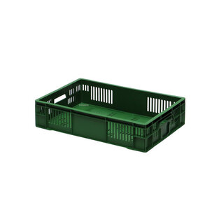 Plastikowa skrzynka na warzywa i owoce 600x400x140 mm - zielona