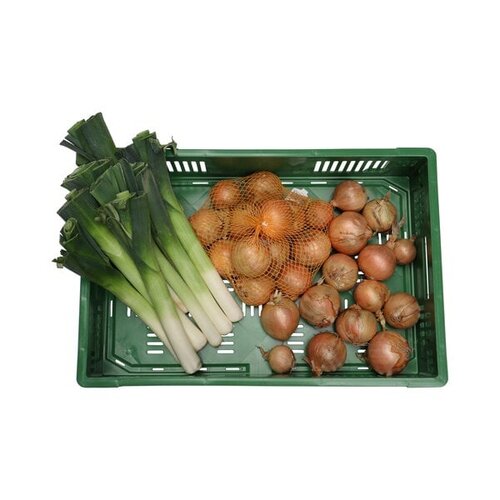 Plastikowa skrzynka na warzywa i owoce 600x400x140 mm - zielona