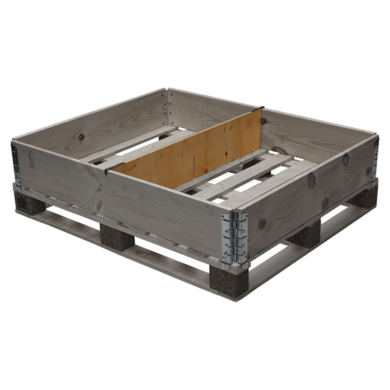 Przegroda do nadstawy paletowej 1200x1000x200mm - 2 przedziały, krótki bok