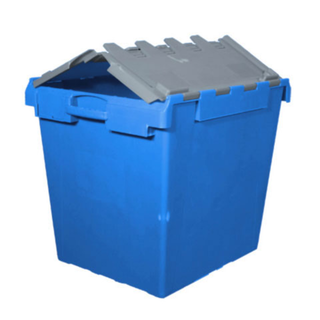 Skrzynka plastikowa z pokrywą 675x575x615 mm - używana