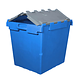 Skrzynka plastikowa z pokrywą 675x575x615 mm - używana