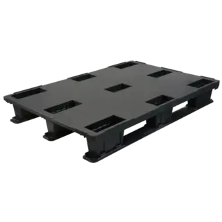 Paleta plastikowa 1200x800x175 mm - pełny blat, 3 płozy
